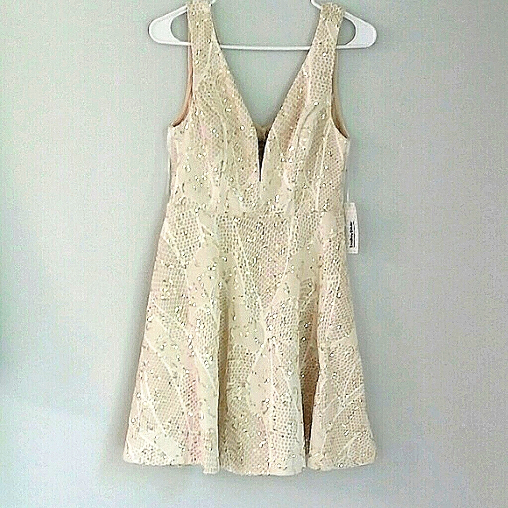 White and gold dress